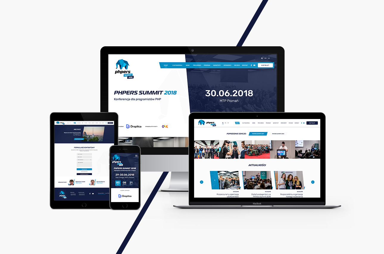 Responsywne strony internetowe - realizacja www.2018.summit.phpers.pl